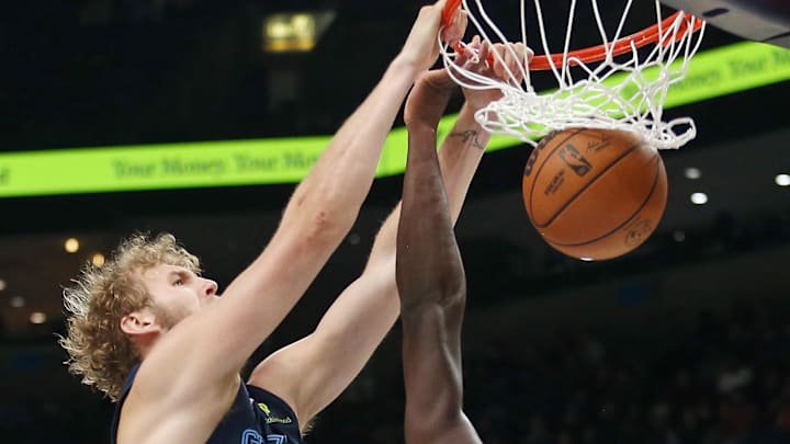 Memphis Grizzlies center Jock Landale has done a decent job filling in over the first 11 games with his new team, but he's expected to slide into a backup role behind Zach Edey, whose return from offseason ankle surgery appears imminent.