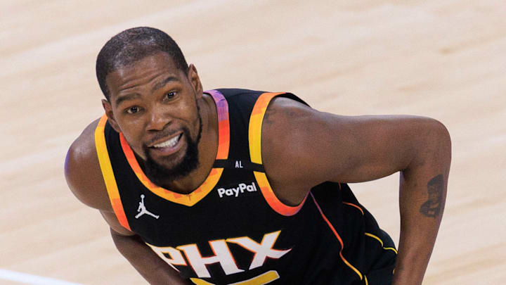 Kevin Durant is a Nike athlete and wears Air Jordans off the court.