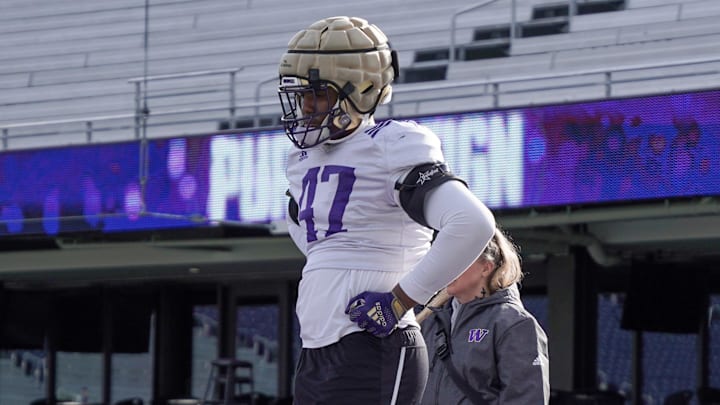 Anthony James at UW practice.