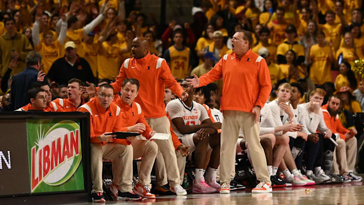 Dec 2, 2022; College Park, Maryland, USA;  Illinois Fighting Illini head coach Brad Underwood]