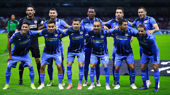 Jugadores de Cruz Azul previo a un partido. Jugadores de Cruz Azul previo a un partido.