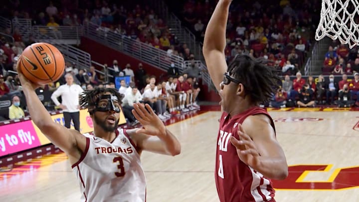 Feb 20, 2022; Los Angeles, California, USA;  Isaiah Mobley, USC Basketball
