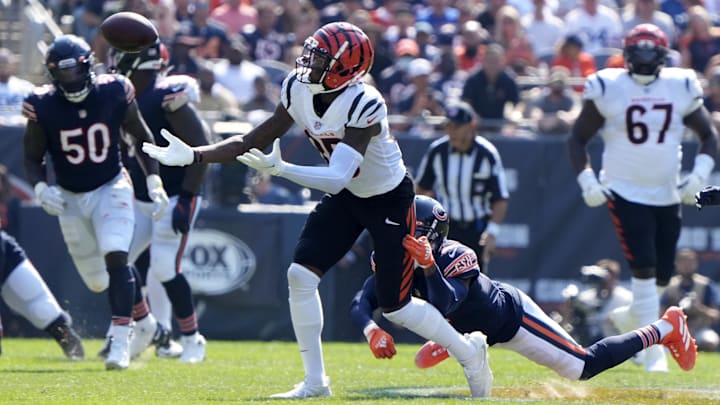 Tee Higgins, combined with Ja'Marr Chase, make Bears injury issues in the secondary seem insurmountable. Tee Higgins, combined with Ja'Marr Chase, make Bears injury issues in the secondary seem insurmountable.
