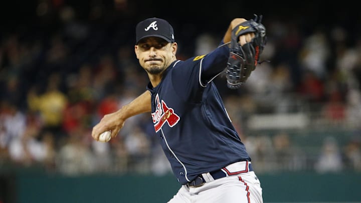 Sep 22, 2023; Washington, District of Columbia, USA; Atlanta Braves starting pitcher Charlie Morton