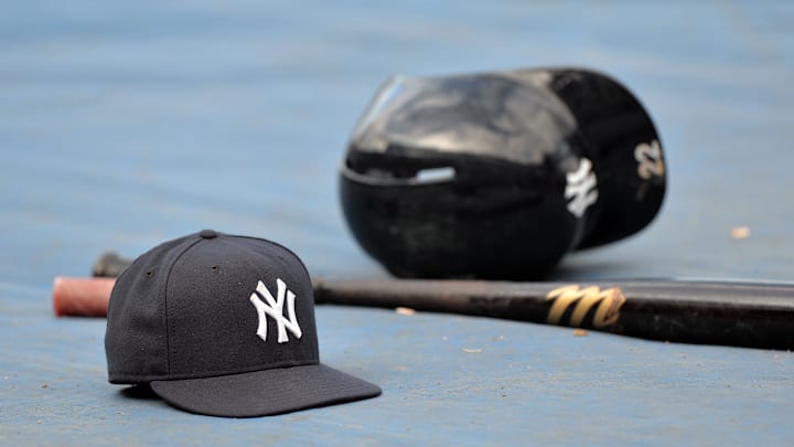 Jun 6, 2014; Kansas City, MO, USA; A general view of New York Yankees gear before a game against the Kansas City Royals at Kauffman Stadium. Mandatory Credit: Peter G. Aiken-Imagn Images