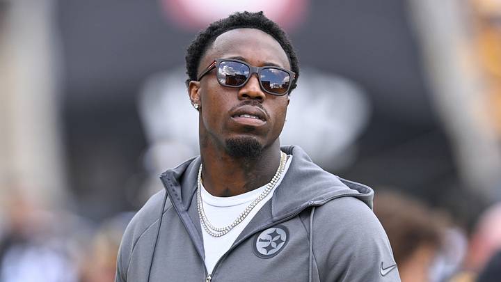 Sep 13, 2026; Pittsburgh, Pennsylvania, USA;  Pittsburgh Steelers cornerback Joey Porter Jr. watches the action during a game against the Atlanta Falcons at Acrisure Stadium. Mandatory Credit: Barry Reeger-Imagn Images