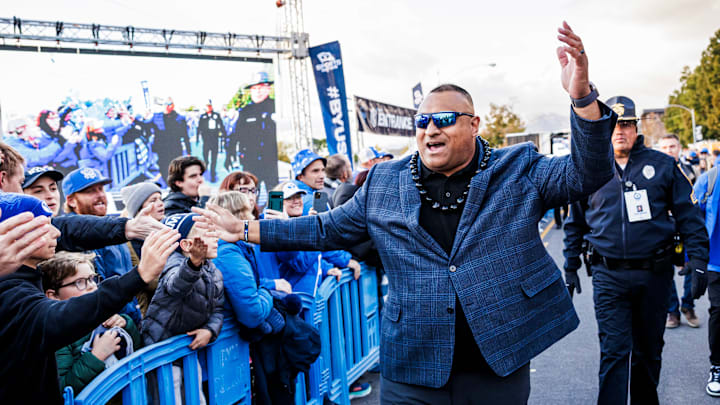 Kalani Sitake heads into Lavell Edwards Stadium