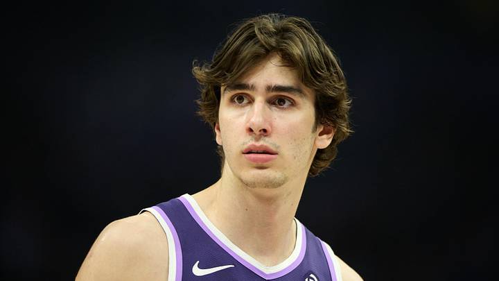 Apr 10, 2026; Sacramento, California, USA; Sacramento Kings center Maxime Raynaud (42) looks on against the Golden State Warriors during the first quarter at Golden 1 Center. Mandatory Credit: Robert Edwards-Imagn Images Apr 10, 2026; Sacramento, California, USA; Sacramento Kings center Maxime Raynaud (42) looks on against the Golden State Warriors during the first quarter at Golden 1 Center. Mandatory Credit: Robert Edwards-Imagn Images