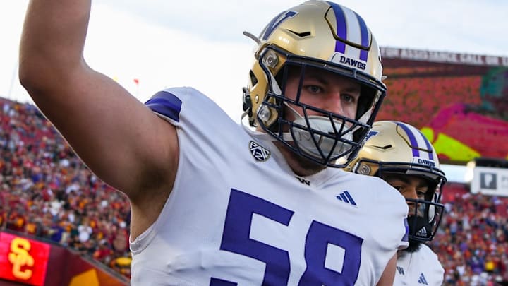 Zach Henning takes the field at USC last season. 