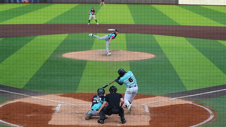 Hudson Valley’s Kaeden Kent at bat during their game versus the Winston-Salem Dash on May 5, 2026.