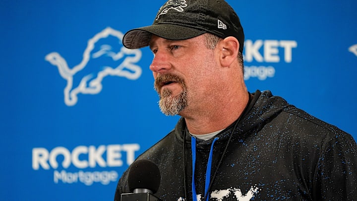 Detroit Lions head coach Dan Campbell speaks at Meijer Performance Center in Allen Park on Friday, Jan.3, 2025. Detroit Lions head coach Dan Campbell speaks at Meijer Performance Center in Allen Park on Friday, Jan.3, 2025.