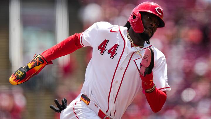 May 31, 2026; Cincinnati, Ohio, USA; Cincinnati Reds shortstop Elly de la Cruz scores a run against the Atlanta Braves in the first inning at Great American Ball Park. Mandatory Credit: Aaron Doster-Imagn Images May 31, 2026; Cincinnati, Ohio, USA; Cincinnati Reds shortstop Elly de la Cruz scores a run against the Atlanta Braves in the first inning at Great American Ball Park. Mandatory Credit: Aaron Doster-Imagn Images
