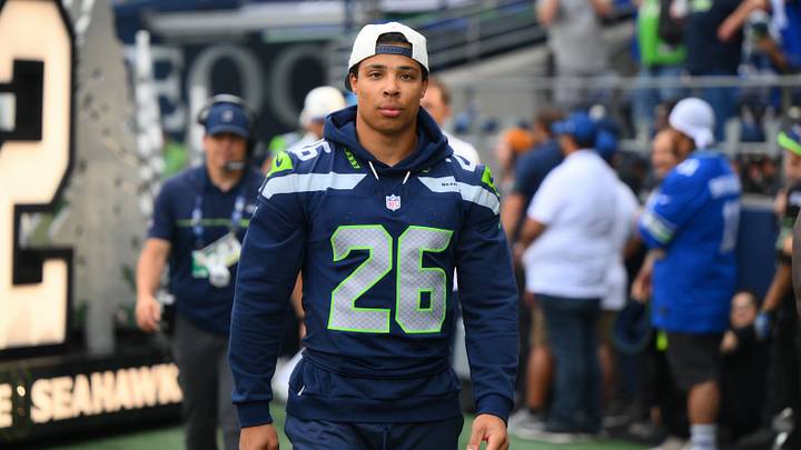 Aug 15, 2026; Seattle, Washington, USA; Seattle Seahawks running back Zach Charbonnet (26) before the game against the Dallas Cowboys at Lumen Field. Aug 15, 2026; Seattle, Washington, USA; Seattle Seahawks running back Zach Charbonnet (26) before the game against the Dallas Cowboys at Lumen Field.