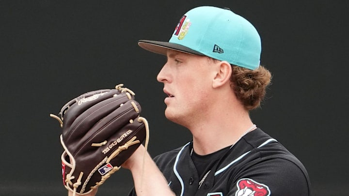 Arizona Diamondbacks pitcher Kohl Drake during spring training workouts at Salt River Fields on Feb. 13, 2026, in Scottsdale.