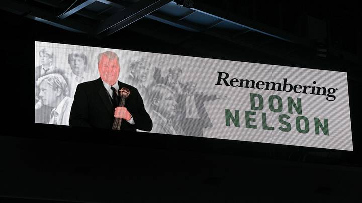 Oct 23, 2026; Milwaukee, WI, USA;  The Milwaukee Bucks hold a moment of silence to commemorate the life of legendary head coach Don Nelson pregame at Fiserv Forum.  Mandatory Credit: Brad Repplinger-Imagn Images