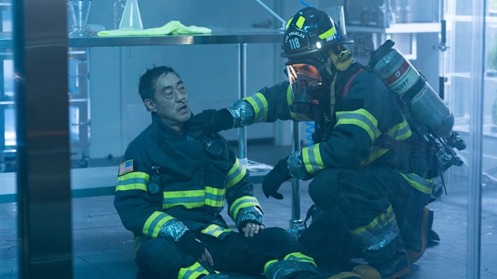 KENNETH CHOI AND ANIRUDH PISHARODY IN 911 SEASON 8