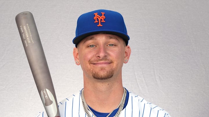 Feb 22, 2024; Port St. Lucie, FL, USA;  New York Mets infielder Jett Williams (90). Mandatory