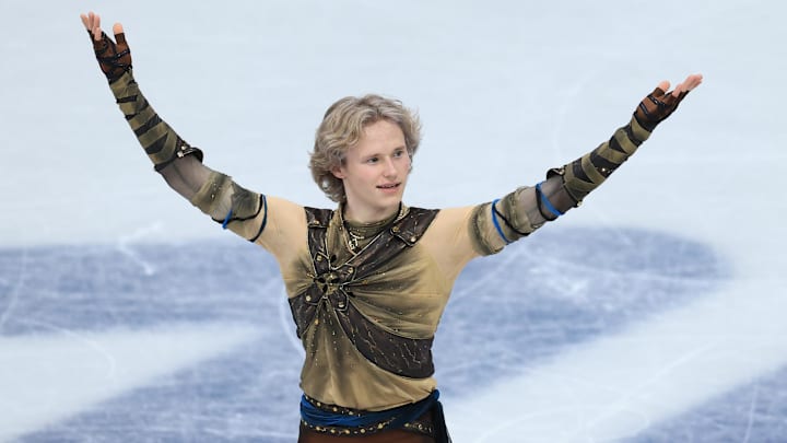 The "Quad God" will take part in the Olympic figure skating exhibition on Saturday. 