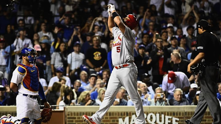 St. Louis Cardinals designated hitter Albert Pujols (5).