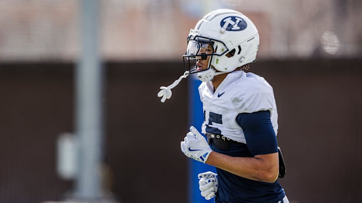 BYU wide receiver LaMason Waller at BYU Spring Camp
