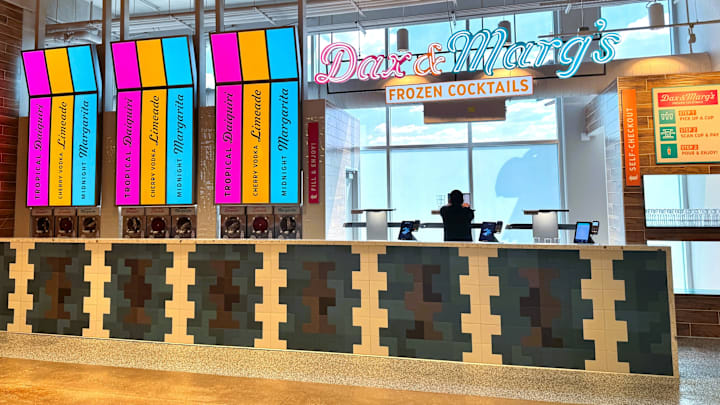 Photo of Dax and Marg’s, a new concept featuring frozen adult beverages in different colors and flavors. 