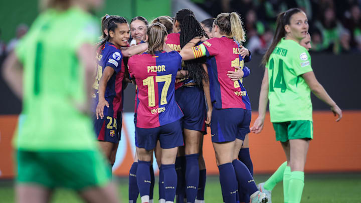 Barcelona goleou o Wolfsburg no jogo de ida