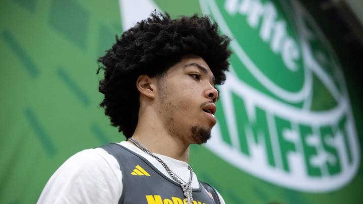 Mar 30, 2026; Goodyear, AZ, USA; Tyran Stokes during the McDonalds All American Jam Fest at Millennium High School. Mandatory Credit: Mark J. Rebilas-Imagn Images