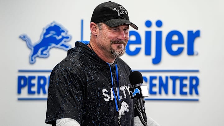Detroit Lions head coach Dan Campbell. Detroit Lions head coach Dan Campbell.