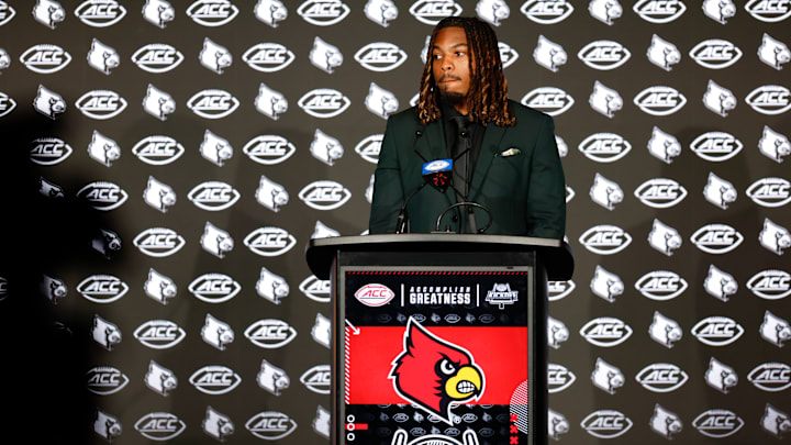 Louisville linebacker T.J. Quinn speaks at the 2025 ACC Football Kickoff Louisville linebacker T.J. Quinn speaks at the 2025 ACC Football Kickoff