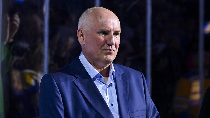 Mar 25, 2024; St. Louis, Missouri, USA; St. Louis Blues general manager Doug Armstrong looks on before a game against the Vegas Golden Knights at Enterprise Center. Mandatory Credit: Jeff Curry-Imagn Images Mar 25, 2024; St. Louis, Missouri, USA; St. Louis Blues general manager Doug Armstrong looks on before a game against the Vegas Golden Knights at Enterprise Center. Mandatory Credit: Jeff Curry-Imagn Images