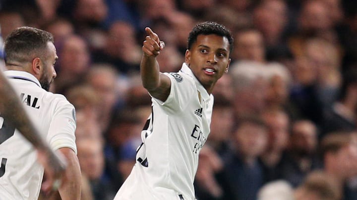 Rodrygo, double buteur face aux Blues. Rodrygo, double buteur face aux Blues.
