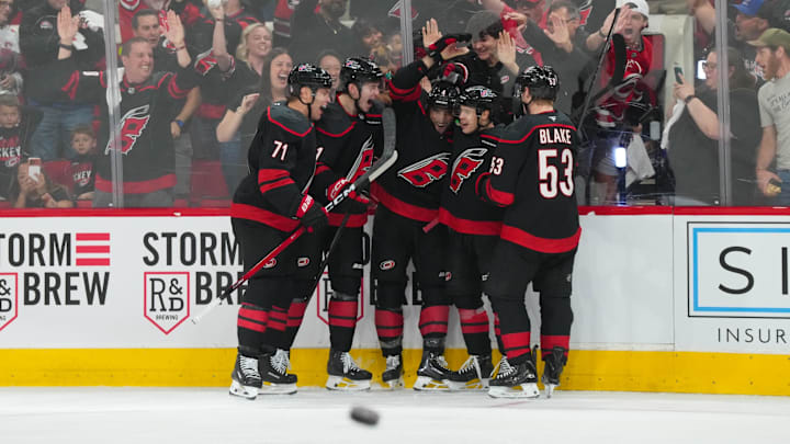 Logan Stankoven and the Hurricanes are home favorites in Game 2.