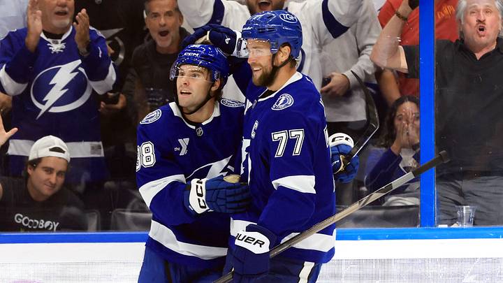 Victor Hedman got his first goal since stepping away last season
