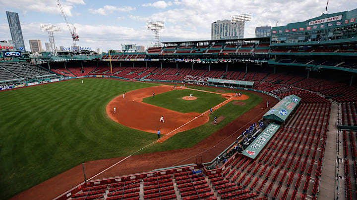 Sep 6, 2020; Boston, Massachusetts, USA; An empty Fenway Park is seen during the game between the Boston Red Sox and the Toronto Blue Jays. Mandatory Credit: Winslow Townson-Imagn Images