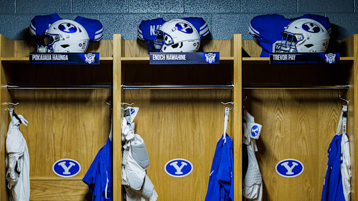 BYU helmets ahead of home game against Arizona