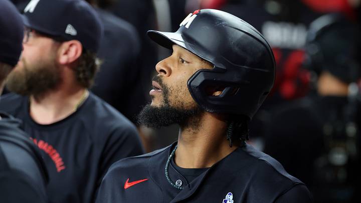 Jun 21, 2026; Phoenix, Arizona, USA; Minnesota Twins outfielder Byron Buxton against the Arizona Diamondbacks at Chase Field. Mandatory Credit: Mark J. Rebilas-Imagn Images Jun 21, 2026; Phoenix, Arizona, USA; Minnesota Twins outfielder Byron Buxton against the Arizona Diamondbacks at Chase Field. Mandatory Credit: Mark J. Rebilas-Imagn Images