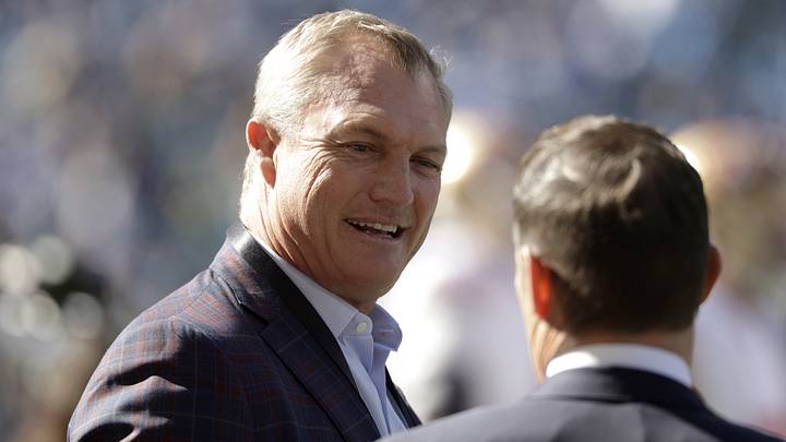 Oct 11, 2026; Seattle, Washington, USA; San Francisco 49ers general manager John Lynch chats on the field before a game against the Seattle Seahawks at Lumen Field. Mandatory Credit: Joe Nicholson-Imagn Images Oct 11, 2026; Seattle, Washington, USA; San Francisco 49ers general manager John Lynch chats on the field before a game against the Seattle Seahawks at Lumen Field. Mandatory Credit: Joe Nicholson-Imagn Images