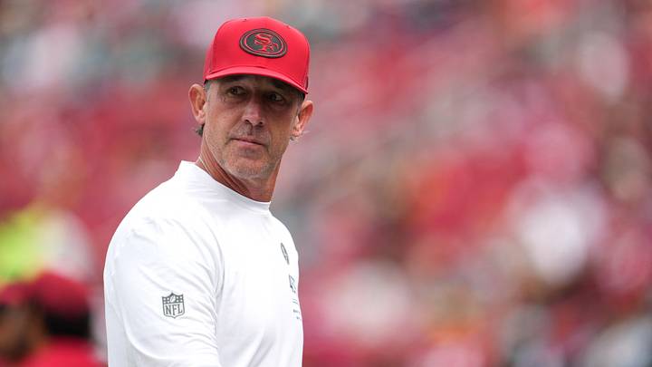 Sep 20, 2026; Santa Clara, California, USA; San Francisco 49ers head coach Kyle Shanahan looks on prior to the game against the Miami Dolphins at Levi's Stadium. Mandatory Credit: Cary Edmondson-Imagn Images Sep 20, 2026; Santa Clara, California, USA; San Francisco 49ers head coach Kyle Shanahan looks on prior to the game against the Miami Dolphins at Levi's Stadium. Mandatory Credit: Cary Edmondson-Imagn Images