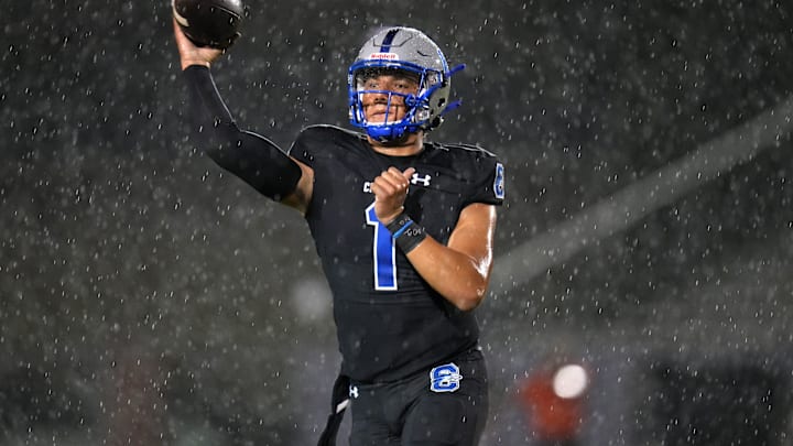 Chandler quarterback Dylan Raiola throws the ball against Corona del Sol during their game at