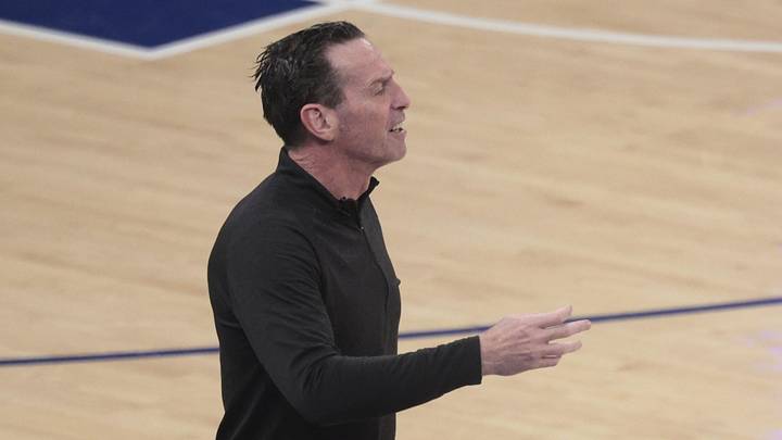 May 21, 2026; New York, New York, USA; Cleveland Cavaliers head coach Kenny Atkinson reacts during the first quarter of game two of the eastern conference finals during the 2026 NBA playoffs against the New York Knicks at Madison Square Garden. Mandatory Credit: Vincent Carchietta-Imagn Images May 21, 2026; New York, New York, USA; Cleveland Cavaliers head coach Kenny Atkinson reacts during the first quarter of game two of the eastern conference finals during the 2026 NBA playoffs against the New York Knicks at Madison Square Garden. Mandatory Credit: Vincent Carchietta-Imagn Images