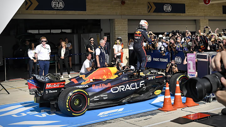 Oct 23, 2022; Austin, Texas, USA; Red Bull Racing Limited driver Max Verstappen (1) of Team Oct 23, 2022; Austin, Texas, USA; Red Bull Racing Limited driver Max Verstappen (1) of Team