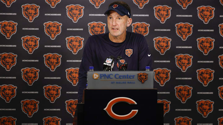 Chicago Bears defensive coordinator Dennis Allen. Chicago Bears defensive coordinator Dennis Allen.