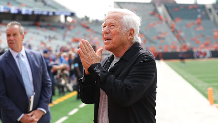 Team owner Robert Kraft before the game between the Cincinnati Bengals and the New England Patriots.