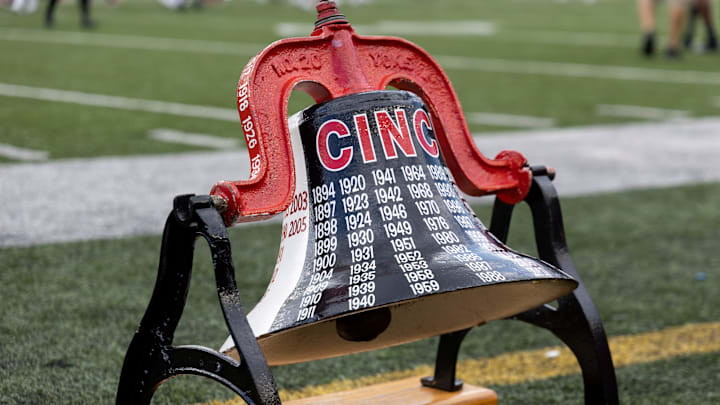 The Cincinnati Bearcats defeated the Miami (Oh) Redhawks 38-17 in the 126th Battle for the Victory Bell on Saturday, Sept. 17, 2022 at Paycor Stadium.
Cincinnati Bearcats Football Vs Miami Redhawks Sept 17 2022 The Cincinnati Bearcats defeated the Miami (Oh) Redhawks 38-17 in the 126th Battle for the Victory Bell on Saturday, Sept. 17, 2022 at Paycor Stadium.
Cincinnati Bearcats Football Vs Miami Redhawks Sept 17 2022