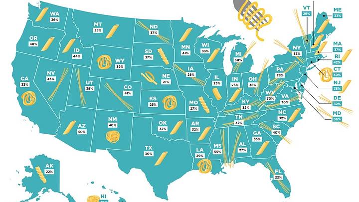 Wondering where your state stands in the pasta debate? Check out the full map. Wondering where your state stands in the pasta debate? Check out the full map.