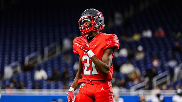 Central Catholic Victor Singleton after a play during a game. 