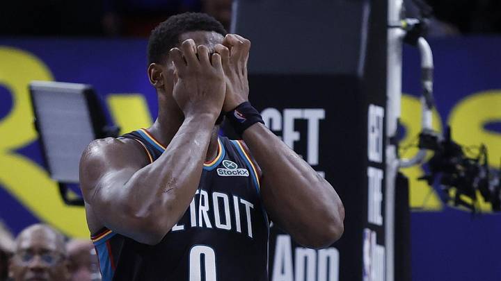 Mar 25, 2026; Detroit, Michigan, USA; Detroit Pistons center Jalen Duren (0) reacts after the game against the Atlanta Hawks at Little Caesars Arena. Mandatory Credit: Rick Osentoski-Imagn Images Mar 25, 2026; Detroit, Michigan, USA; Detroit Pistons center Jalen Duren (0) reacts after the game against the Atlanta Hawks at Little Caesars Arena. Mandatory Credit: Rick Osentoski-Imagn Images