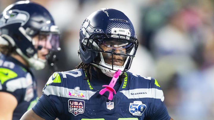 Seattle Seahawks wide receiver Rashid Shaheed (22) on the field.