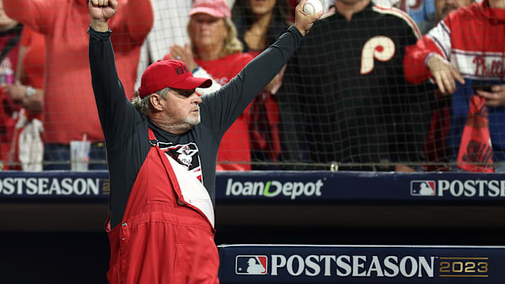 Phillies broadcaster and former first baseman John Kruk is the voice of the team's recent Red October promo