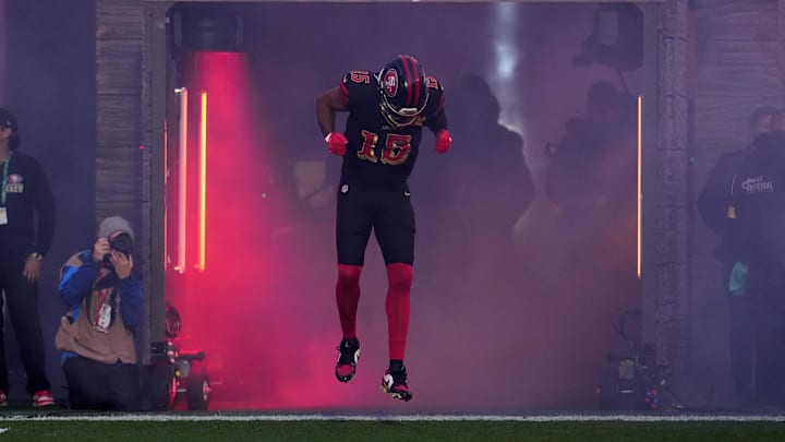 Jan 3, 2026; Santa Clara, California, USA; San Francisco 49ers wide receiver Jauan Jennings (15) takes the field before the game at Levi's Stadium. Mandatory Credit: Neville E. Guard-Imagn Images Jan 3, 2026; Santa Clara, California, USA; San Francisco 49ers wide receiver Jauan Jennings (15) takes the field before the game at Levi's Stadium. Mandatory Credit: Neville E. Guard-Imagn Images